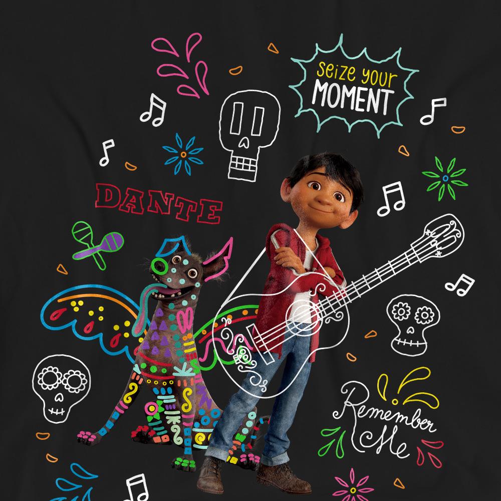 Coco Unisex Adult Miguel Dante Movie Quotes And Colourful Doodles T-Shirt
