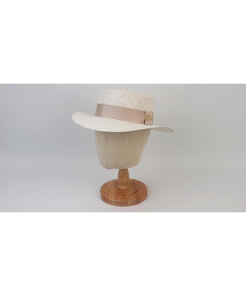 White Ivory Line Panama Hat