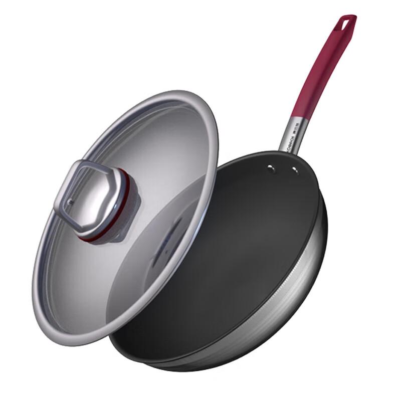 Kambach 32cm Coating-Free Titanium Non-stick Wok Set