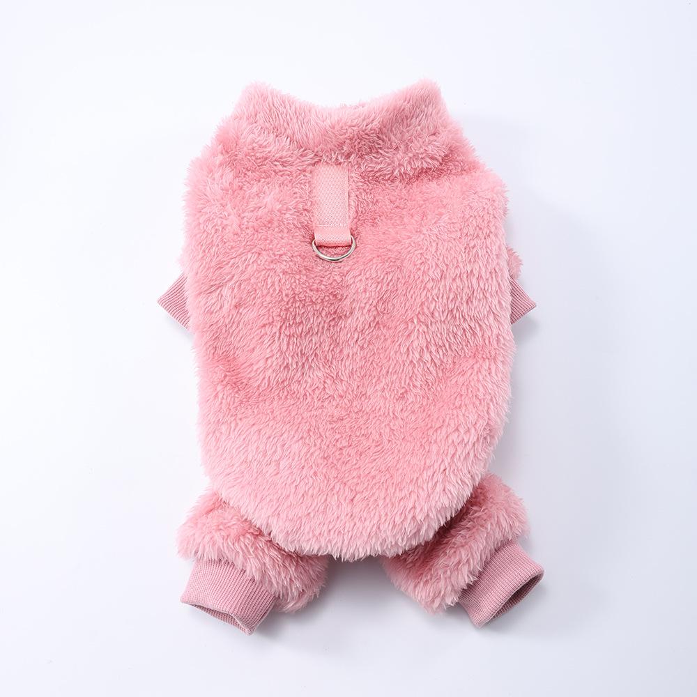 Winter Warm Soft Pet Clothes Flannel Dog Jumpsuit Puppy Cats Four Legs Jacket Coat For Small Medium Dogs Chihuahua Yorkie Outfit