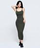 Pijikeolgameoncheu P5072 Symbol Ribbed Long Dress [Charcoal]