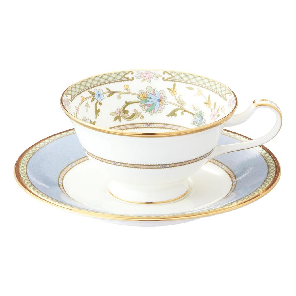 Noritake Tasse et Soucoupe (Café thé) Porcelaine anglaise Yoshino Grey 220 cc Y59587/9983-6