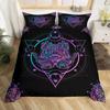 Gold Hamsa Hand Boho Chic Mandala Comfortable Duvet Quilt Cover Pillowcase Bedding Set Children Bedroom Decoration Home Textile