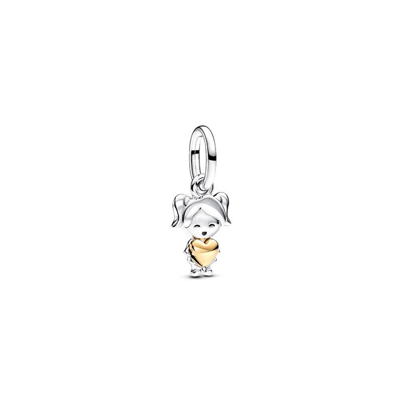 DIY Jewelry Gift Sparkling Golden Lucky Star Happy Girl & Boy North Star Splittable Sun & Moon Charm Beads Fit Original Bracelet