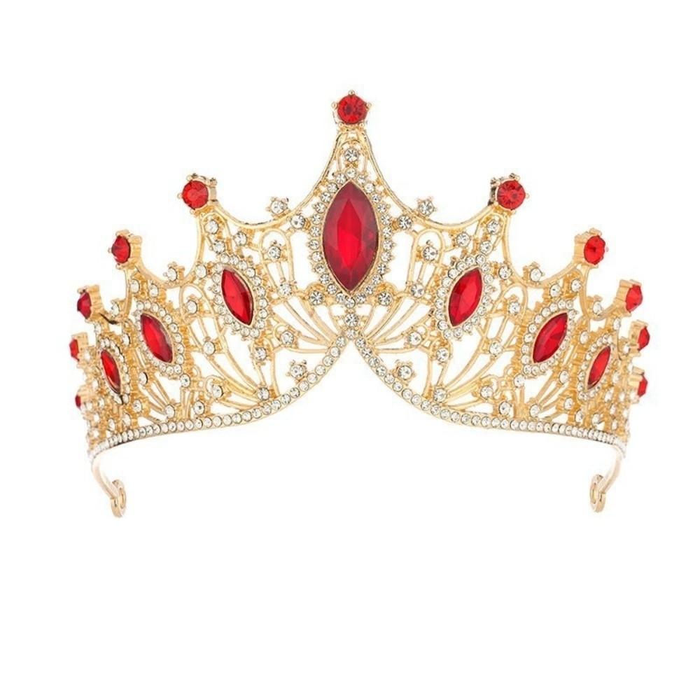 Alloy Queen Princess Crown Baroque Prom Dress Jewelry Vintage Bridal Headband  New Year