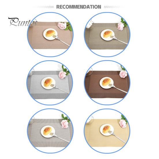 Woven Vinyl Placemat Heat-Resistant PVC Placemat Non-Slip Washable Table Mat Protects Table from Burns Stains Dining Mats for Home Restaurant Bar