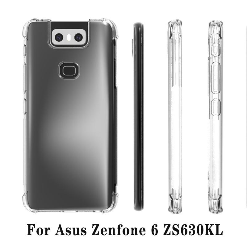 EUCAGR Per Asus Zenfone 6 ZS630KL Cuscinetto d'Aria Antiurto Airbag Silicone TPU Morbido TPU Cover Posteriore Custodia Opaca per Asus Zenfone6