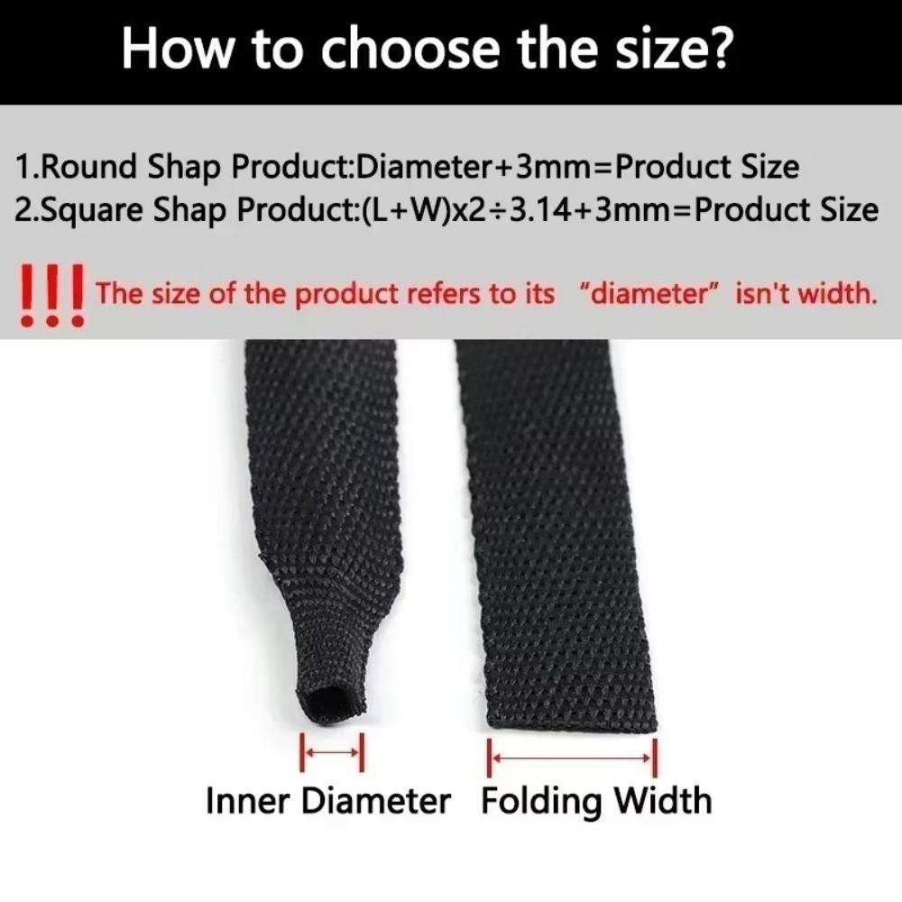 Innendurchmesser 10mm Geflochtene Kabelhüllen Flammhemmend Schrumpfbar Schrumpfschlauch PET-Material Länge 1-3 Meter