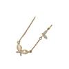 Opal Butterfly Inlaid Zirconium Pendant Stainless Steel Necklace Female Korean Clavicle Chain Jewelry