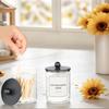 2/3/4 Pack Bathroom Storage Canisters Qtip Holder Dispenser with Lids - 10 oz Clear Plastic Apothecary Jar for Vanity Makeup