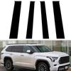 4pcs Gloss Black Car Pillar Post Window Cover Door Trim Decoration Sticker Fit For Toyota Sequoia XK80 2023 Car Stickers