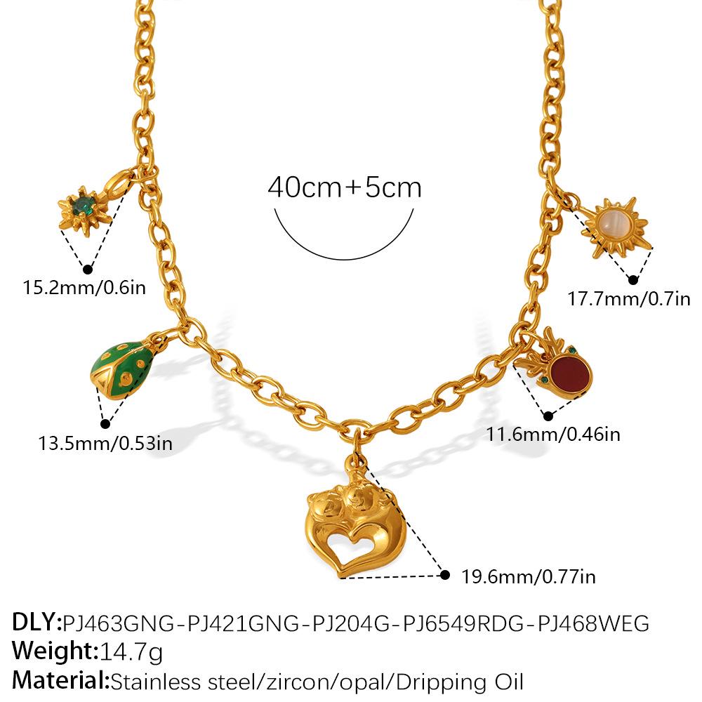 Charming Pig & Elephant Pendant Necklace for Women - Cute, Delicate Animal Design