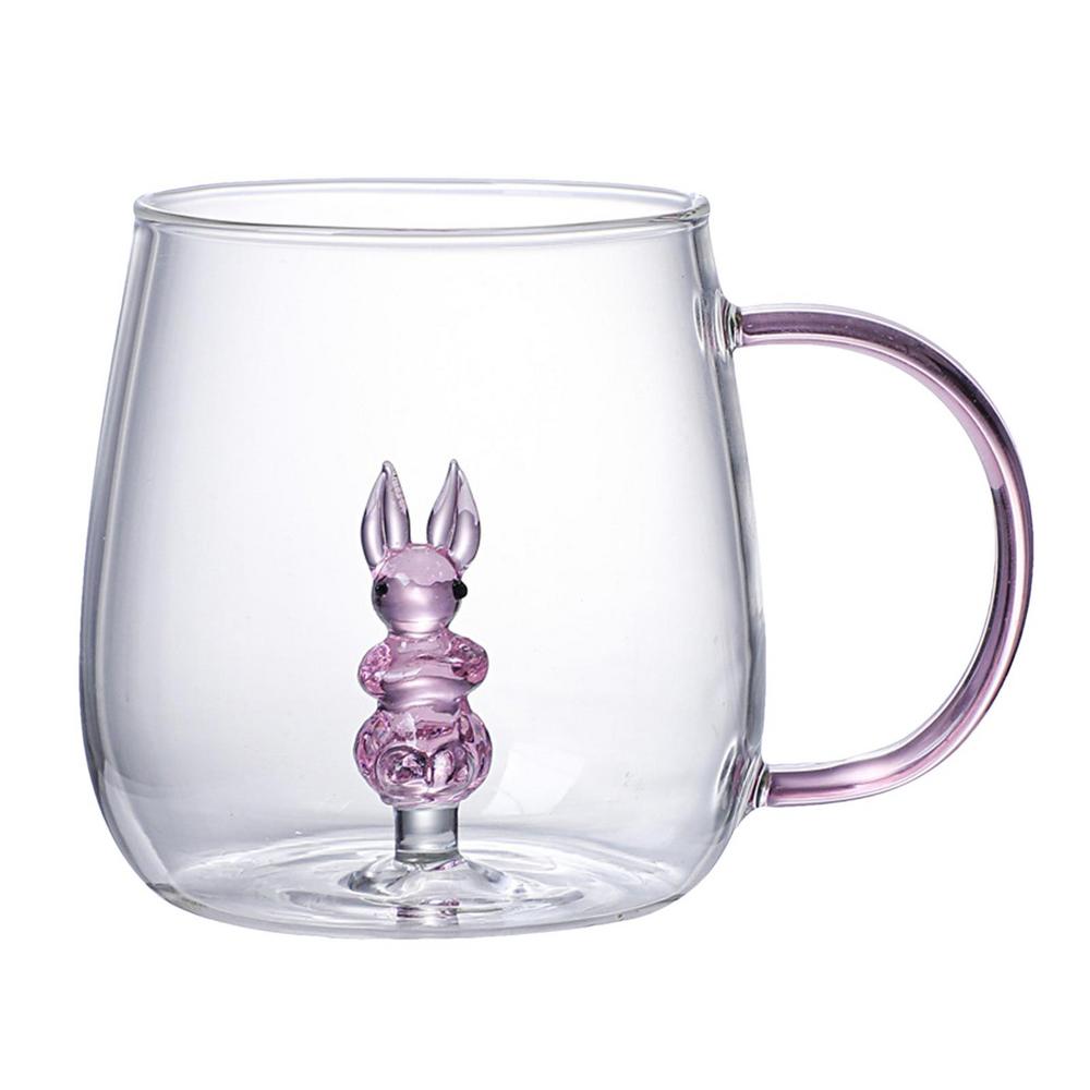 Kaktus / Mały Wieloryb Szklanka Trójwymiarowy Kształt Zwierzęcia i Rośliny Kubek do Kawy Mleka Napoju Słodki Przezroczysty Szklany Kubek