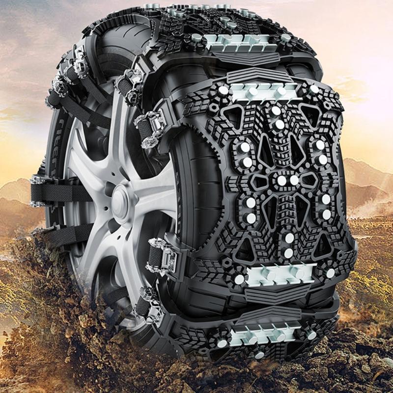 Universelle Anti-Rutsch-Kette für Autoreifen. Verschleißfeste und einfach zu verwendende Reifenkette. Langlebig und passend für SUVs, LKWs und Limousinen.