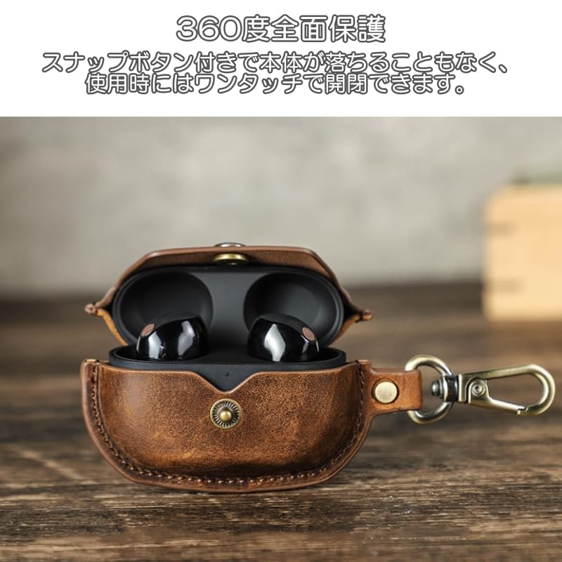 HYUNGJ ekte skinn Sony dedikert etui skinn 1000xm5 dedikert deksel sony xm5 hodetelefoner hardt etui Enkelt Stilig Business Leather Kuskinn