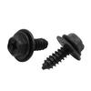 uxcell Stainless Steel Screws 6.5 x 24mm Stainless Steel Black