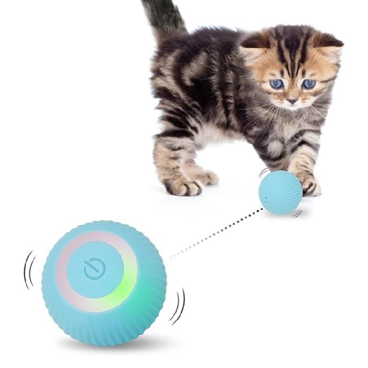 Automatic Cats Toy Balls for Entertains Cats Teaser Balls Pet Teasing Exercise Toy Boredom Dog Chasing Toy Indoor Playsets