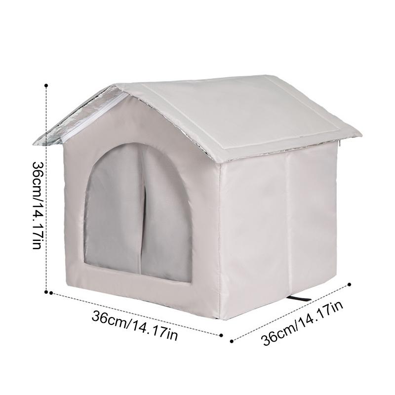1Pc Aluminum Film Dog Oxford Cloth Warm Pet Air-conditioned House Convenient Cat Summer/Winnter Closed Pet Nest Large Space