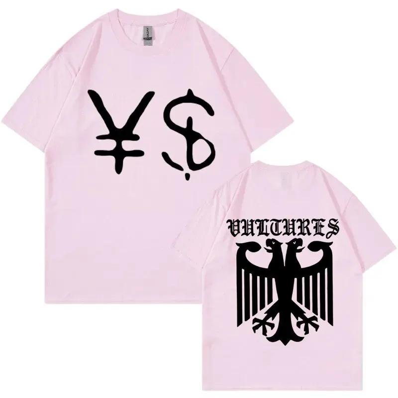 Kanye West Ye Ty Dolla Sign YS Vultures T-Shirt Herren Damen Vintage Style Hip Hop Rap T-Shirts Harajuku Casual Oversized T-Shirt
