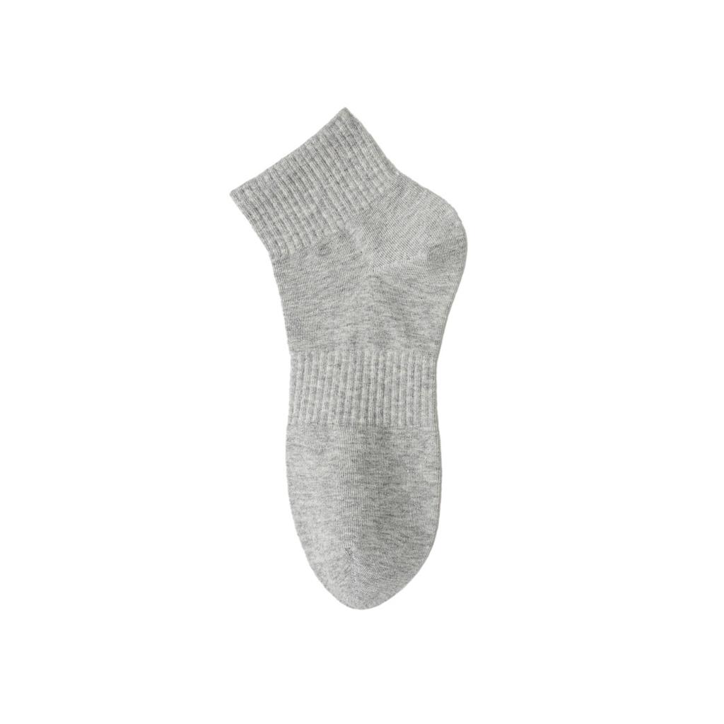 Long-staple Cotton Men's Solid Color Antibacterial Fitted Breathable Cotton Socks for All Seasons, Casual and Breathable Black Socks