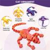 AEE4-3D Printed Animal Ornaments Realistic Hairless Cat Statue Cat For Cat Lovers Collectors