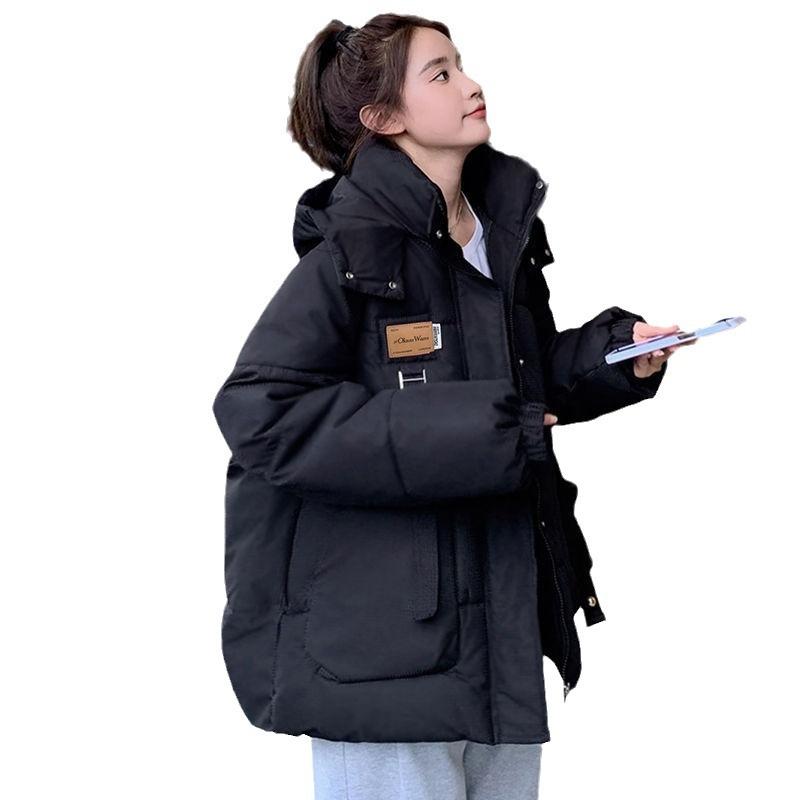 Padded Clothes Oversize Bread Clothes Short Cotton-padded Clothes Autumn and Winter Coats Thickened Hooded Cotton-padded Jackets Are Light and Warm