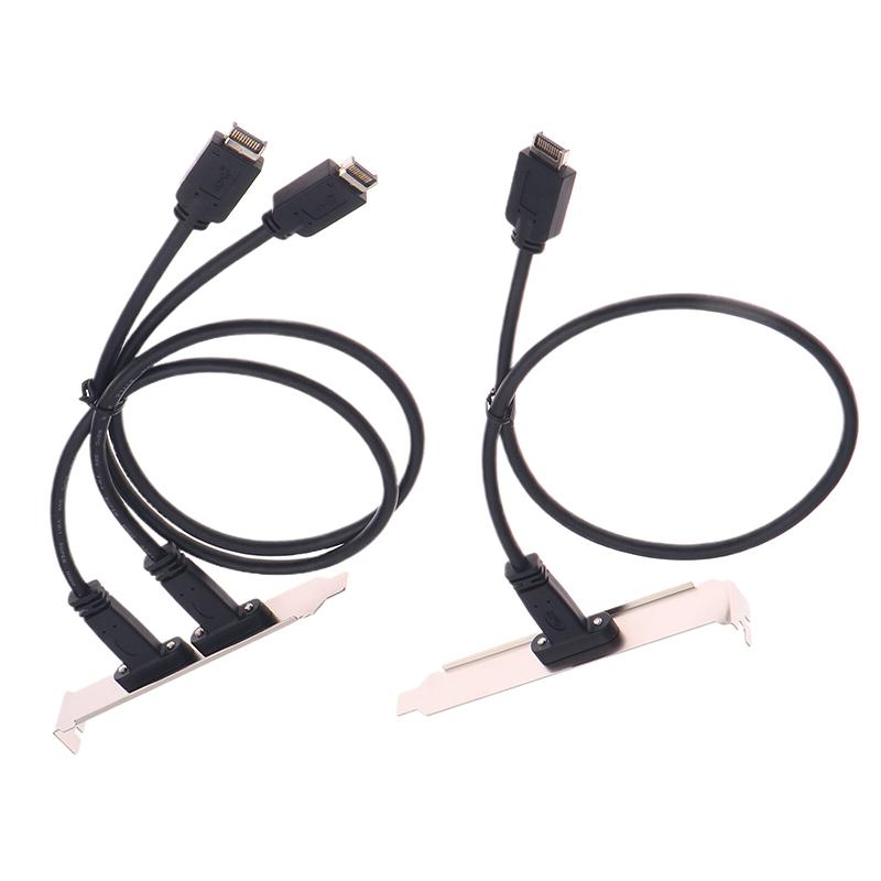 50Cm Usb 3.2 Front Panel Header Type-E To Usb-C Type C Female Connector Extension Wire Cable Type-E Baffle Cable