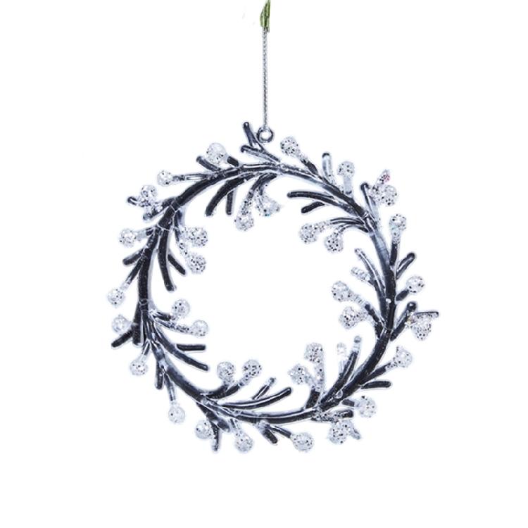 Sparkling Snowflake Deer Butterfly Pendant Shatterproof Clear Acrylic Holiday Hanging Ornament Christmas Tree Decoration