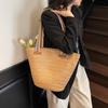 Large Capacity Straw Woven Bag Women's New Versatile Seaside Vacation Beach Bag Woven Tote Bag