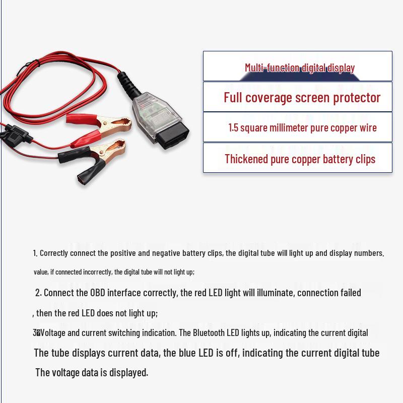 Outil de sauvegarde de la mémoire de l'ordinateur de bord pour le remplacement de la batterie OBD sans perte de courant