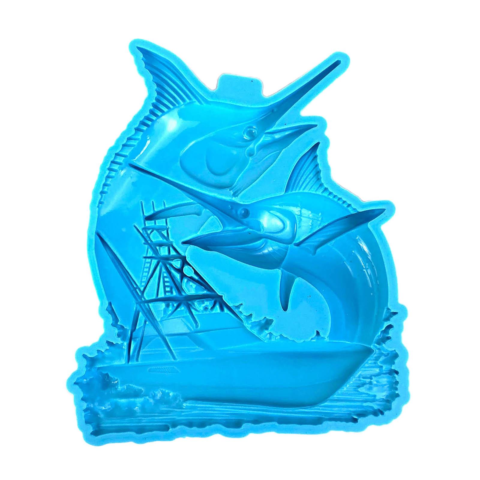 

Формы для фигурок своими руками, формы для украшений в виде рыбы-меч, силиконовый материал, подходящий для поделок своими руками, искусства из смолы и домашнего декора синий