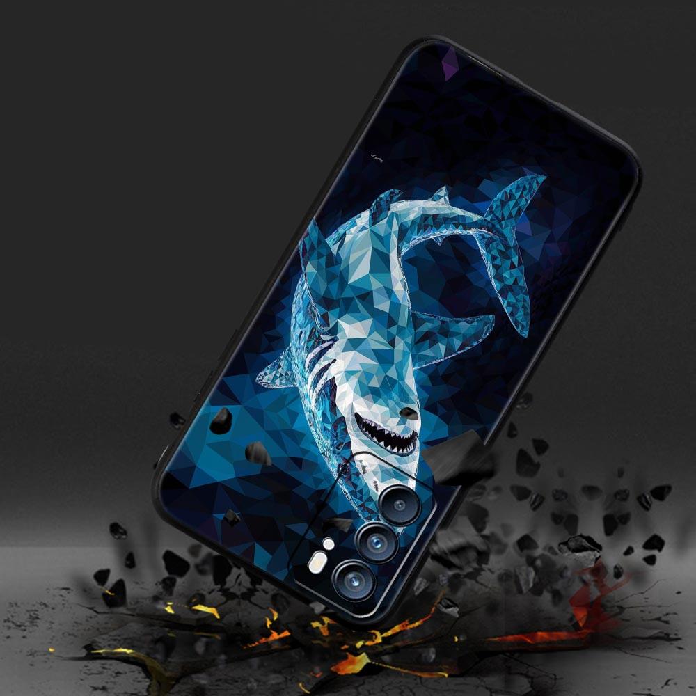 Seaside Sharks Pattern Phone Case For Oppo A17 A31 A54 A57 A78 A79 A98 Find X5 X6 Reno 6 7 8 10 11 12 13 F Pro 5G Soft TPU Cover