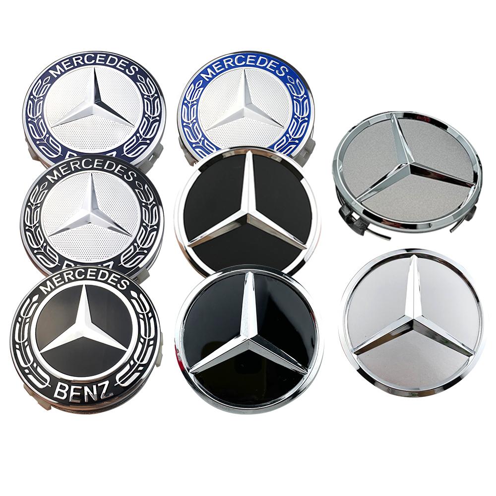 4pcs 75mm Emblem Car Wheel Center Cover Hub Cap Badge For Mercedes Benz AMG A B C E G CLA GLK CLASS W221 W212 W176 W205 W177 CR1