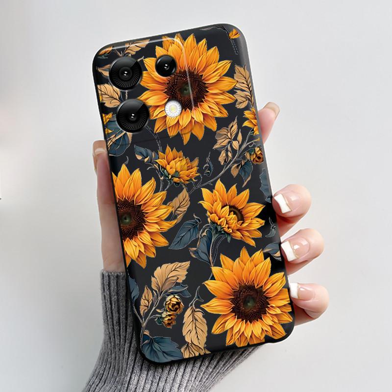 Anti-scratch Phone Case For Umidigi G9 5G Soft Silicone Black Casing Unique Design Happy Milk Tea Rabbit Pattern Candy Shell