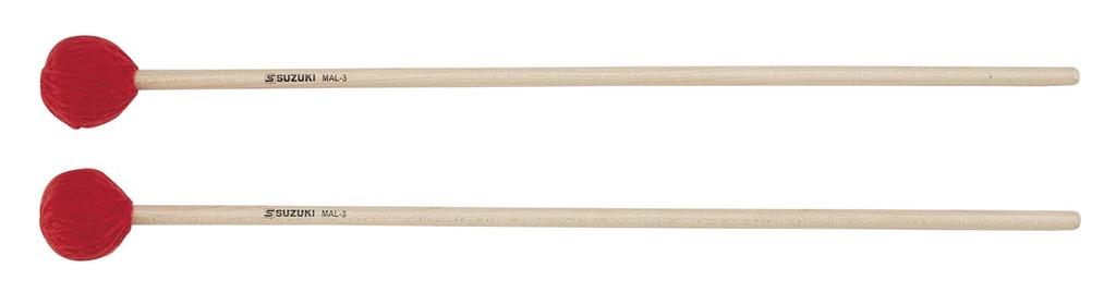 SUZUKI Mallet for Xylophones and Soft Metallophones, Wool-Wrapped, Head, MAL-3