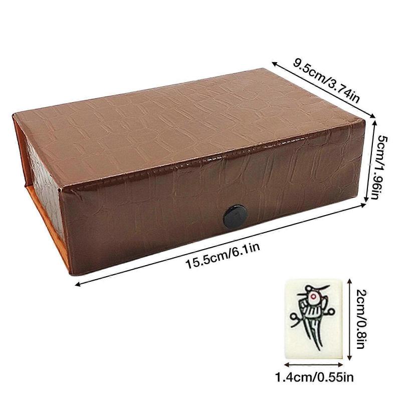 toys Mini Portable Mahjong Exquisite Snake Skin Box Pocket Portable Mini Mahjong Tourism And Entertainment Mahjong
