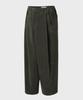 NONBLANK One-Pleat Curved Stitch Pants_Khaki