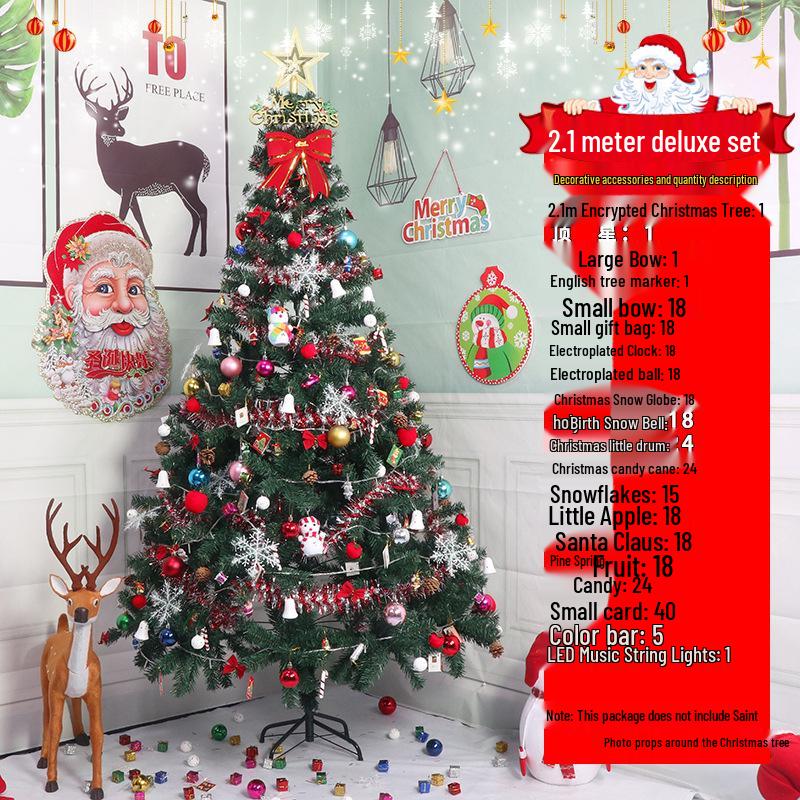 Christmas Tree Set with Window Decorations (60cm, 1.2m, 1.5m, 1.8m, 2.1m)