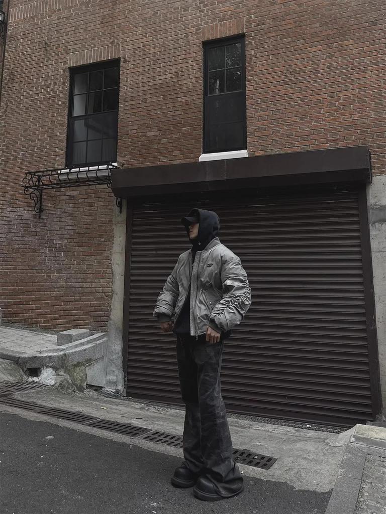 American Style Pleated Cotton Coat: Men's Winter Flight Suit, Loose Warm Baseball Jacket