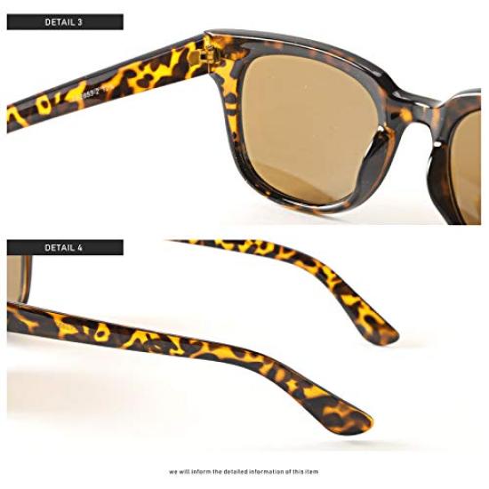 [LUX STYLE] Sunglasses for Men and Women, Wellington style, Tortoiseshell, One Size Fits All, Brown pm-9161