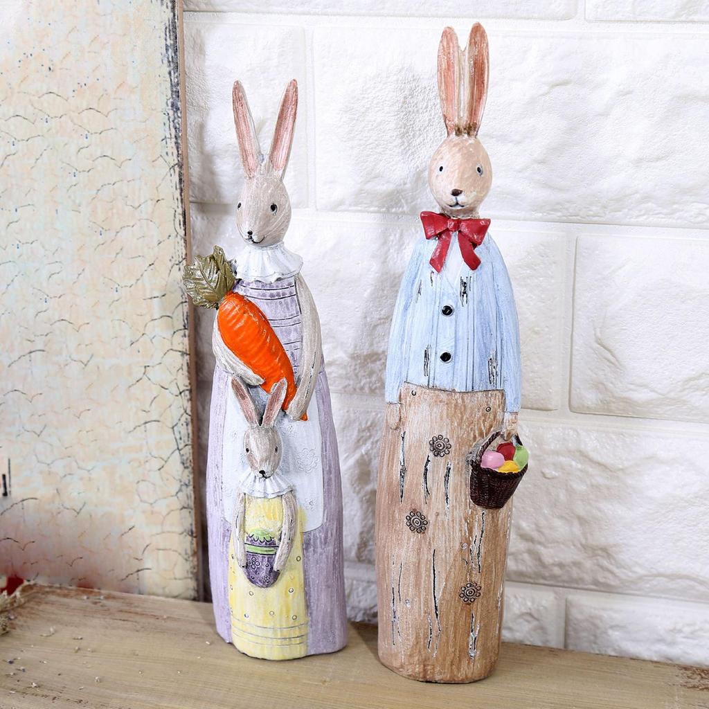 Hasenstatue Handwerk Tierskulptur für Hochzeitsgeschenk Bücherregal Garten Geschäft