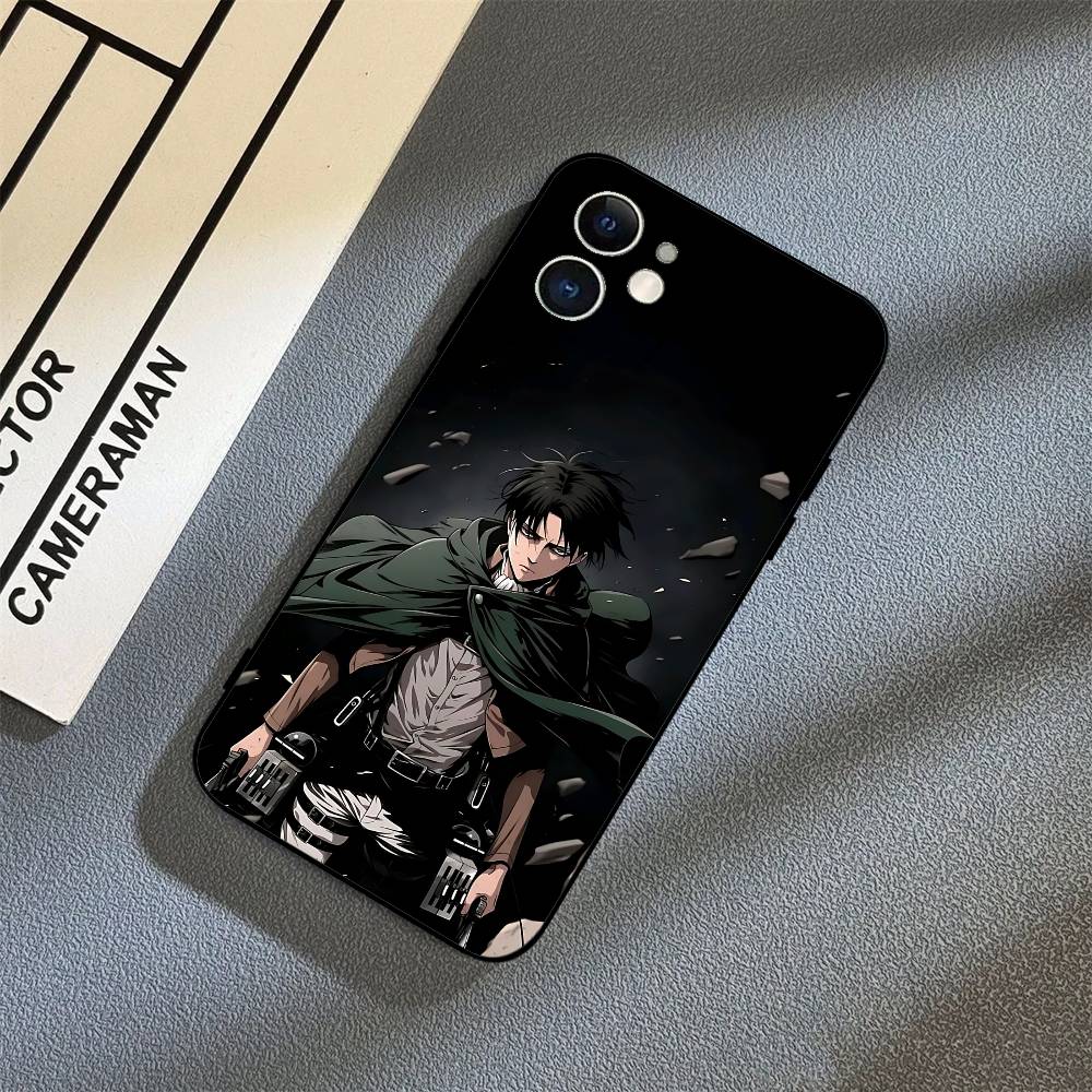 Levi B-AckermanY Attack On Titan Phone Case Black Phone Case For IPhone 17/16/15/13/14 Pro Max/ 11Plus/X/Xr/Xs Max 13mini