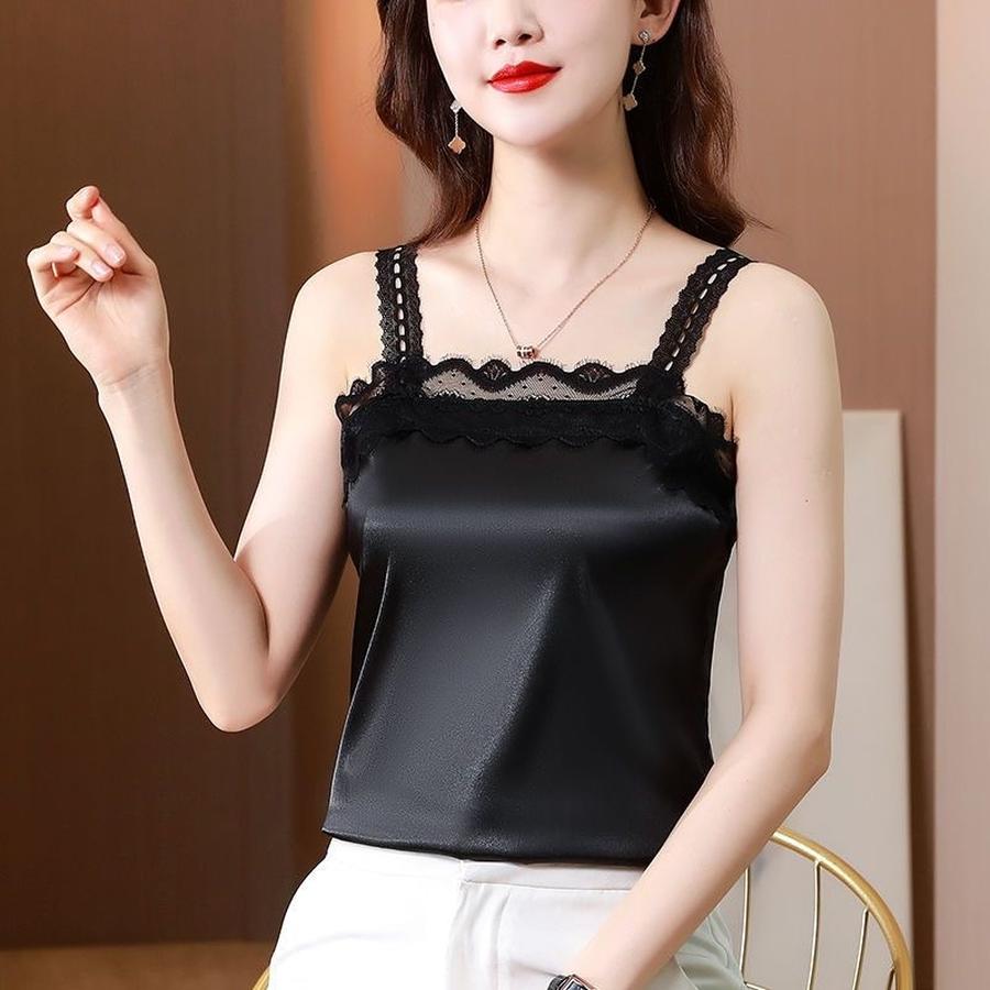 Кружевной топ-бюстье без бретелей женский летний костюм нижнее белье свободный модный облегающий верхний слой базовый слой французский топ M чёрный