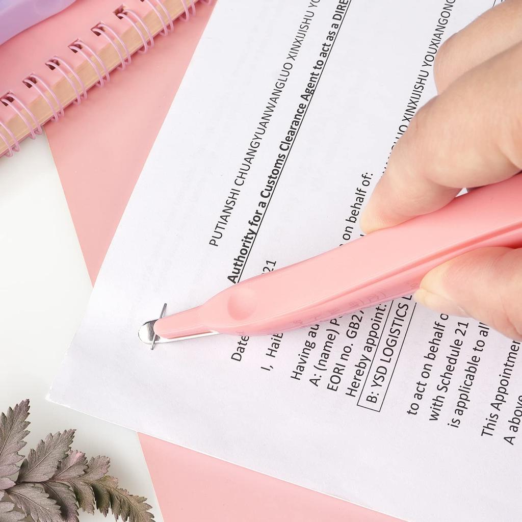 1 Stück flacher Heftklammerentferner im Push-Stil, tragbares magnetisches Heftklammer-Entfernungswerkzeug für Büro, Schule, Schreibwaren