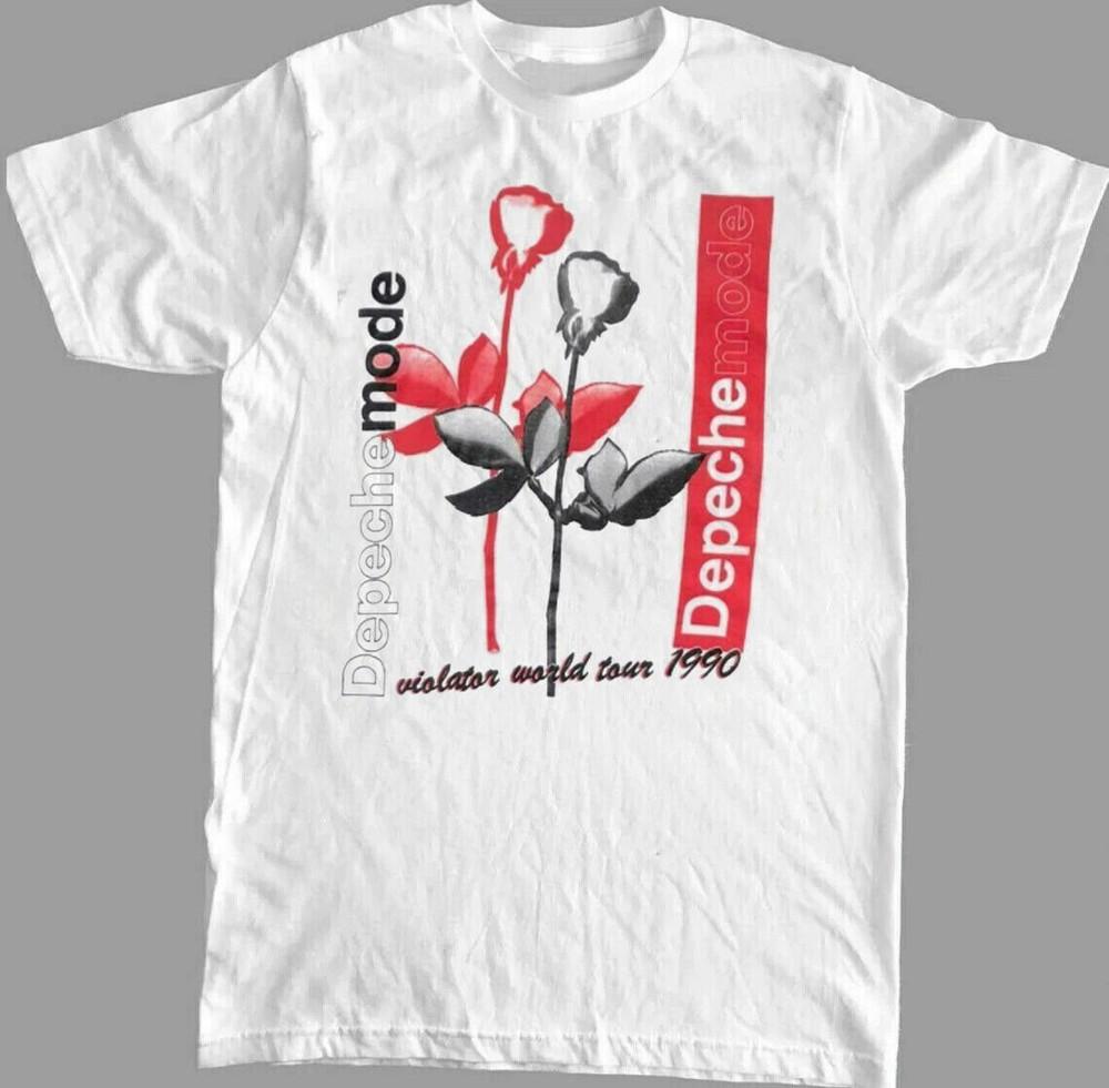 

Vintage Depeche Mode Violator Tour Cotton White S-4XL Unisex Shirt AA1247 Unisex T-Shirt XXXXL