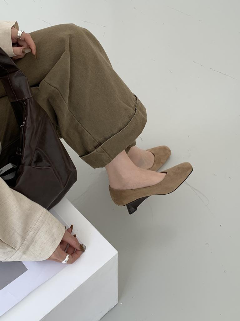 Damenschuhe mit quadratischer Spitze, Keilabsatz, Einzelne Schuhe, Abendschuhe 2025 neu, dünn, flachmündig, weiches Leder, dicke Sohle, erhöhend, Arbeitsdamenschuhe