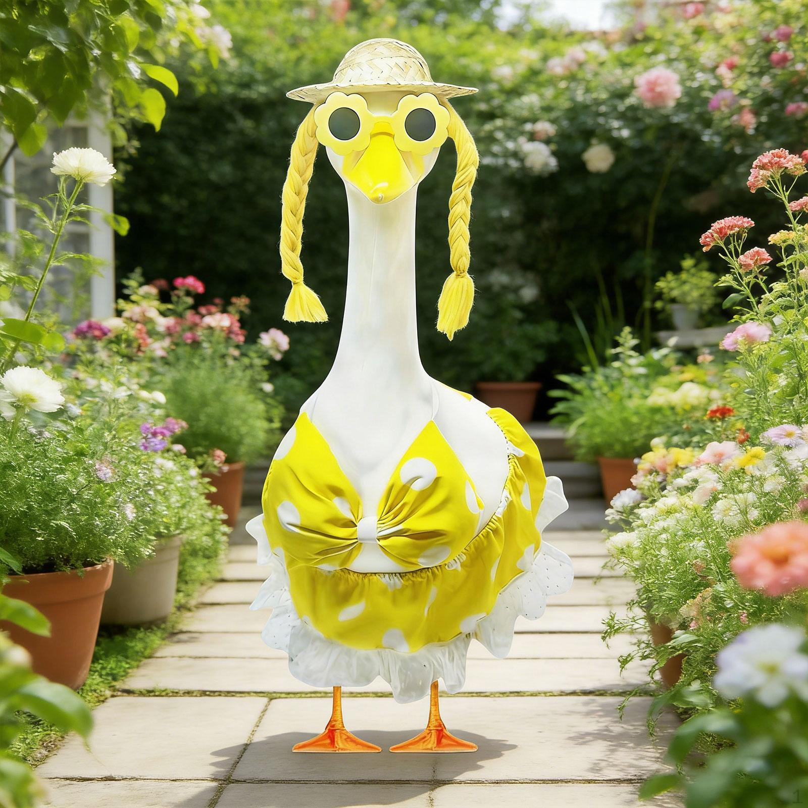 

Hawaiian Goose Outfit Festivals Clothes Soft Clothing Seasonal Holiday Costume Dress