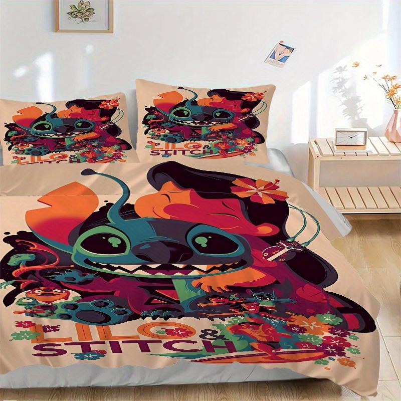 

3pcs Lilo & Stitch Printed Bedding Set,(Includes 1 Duvet Cover And 2 Pillowcases, Quilt Not Included) yy250814118 135x200cm