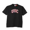 Champion T1011 Short Sleeve Made In Short Crew Graphic Print T-Shirt, USA, C5-Z303, Men's, Black, Sleeve, Neck, 100% Cotton, Copper-Tone Finish,