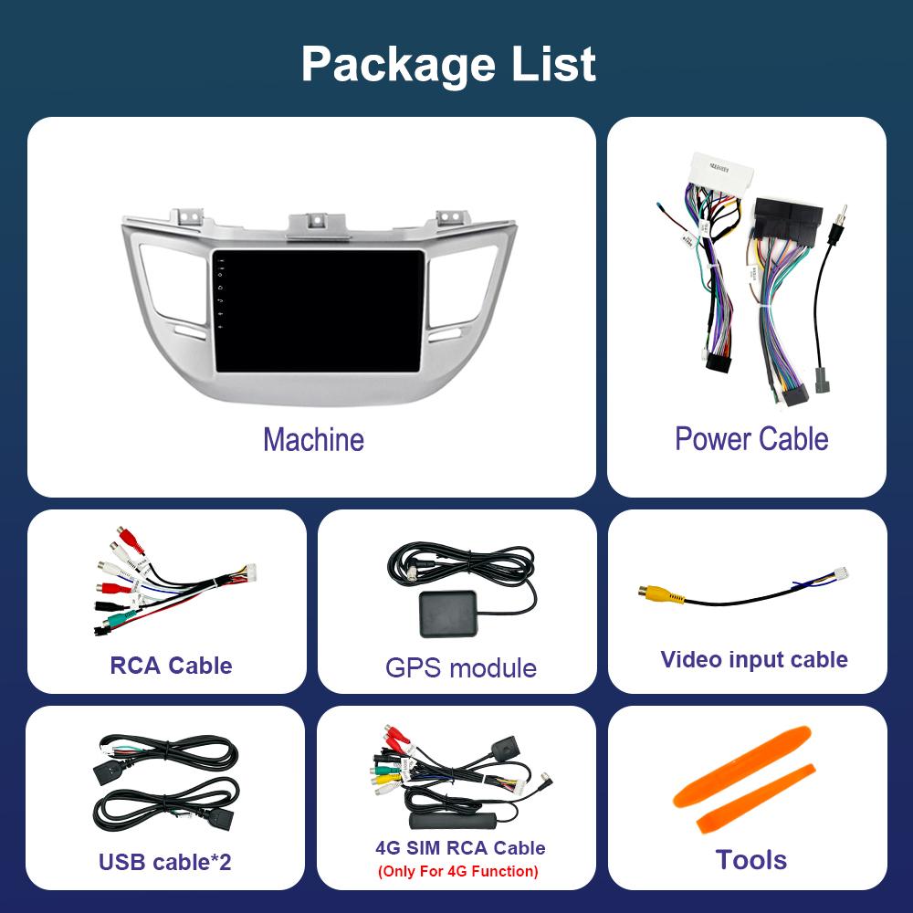 9 Inch Android System 4G DSP Stereo WiFi for Hyundai IX35 Tucson 3 2015 - 2018 Navi GPS Car Video Multimedia Player Split Screen